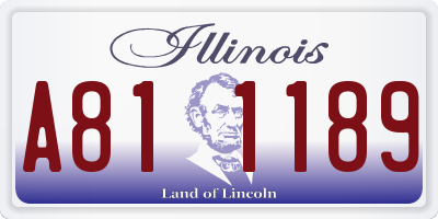 IL license plate A811189