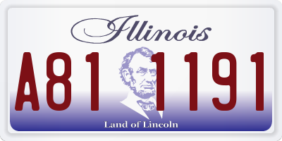 IL license plate A811191