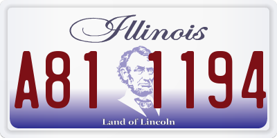 IL license plate A811194