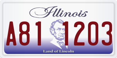 IL license plate A811203
