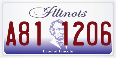 IL license plate A811206