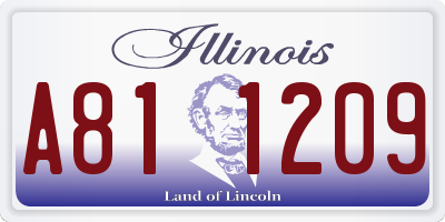 IL license plate A811209