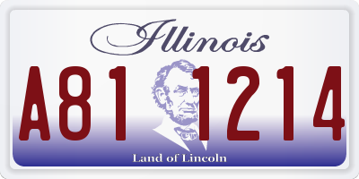 IL license plate A811214