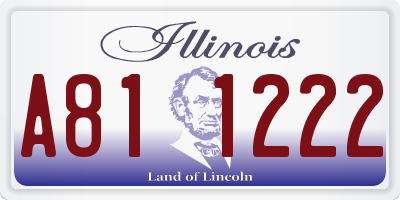 IL license plate A811222