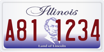 IL license plate A811234