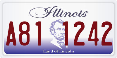 IL license plate A811242