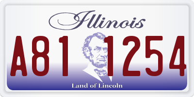 IL license plate A811254