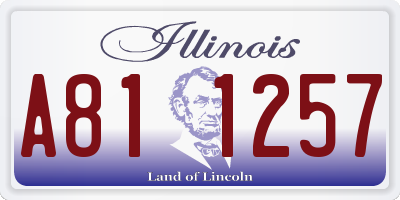 IL license plate A811257