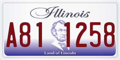 IL license plate A811258