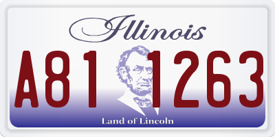 IL license plate A811263