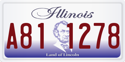 IL license plate A811278