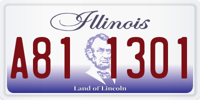 IL license plate A811301