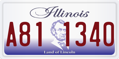 IL license plate A811340