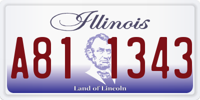 IL license plate A811343