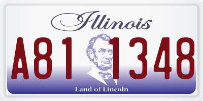 IL license plate A811348