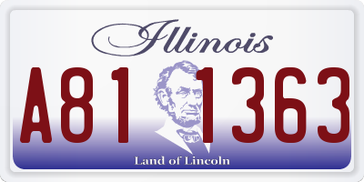 IL license plate A811363