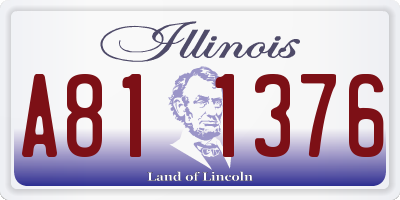 IL license plate A811376