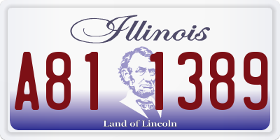 IL license plate A811389