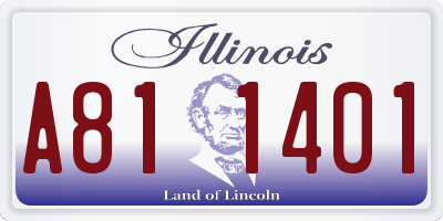IL license plate A811401