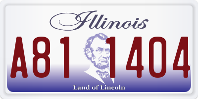 IL license plate A811404