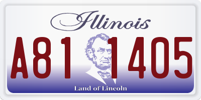IL license plate A811405