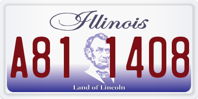 IL license plate A811408