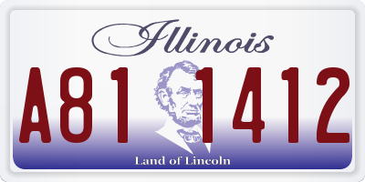 IL license plate A811412