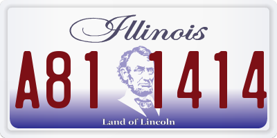 IL license plate A811414