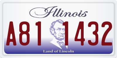 IL license plate A811432