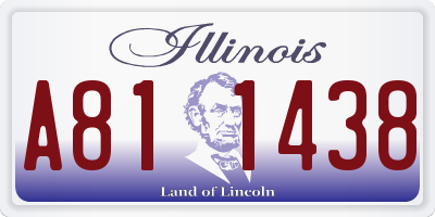 IL license plate A811438