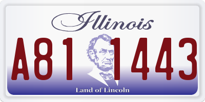 IL license plate A811443