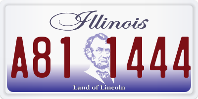 IL license plate A811444