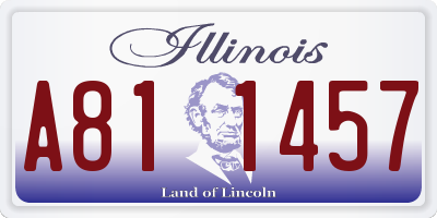 IL license plate A811457