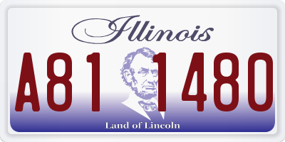 IL license plate A811480