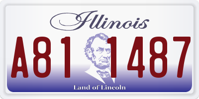 IL license plate A811487