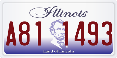 IL license plate A811493