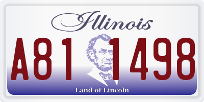 IL license plate A811498
