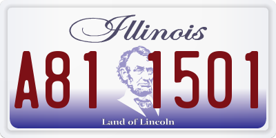 IL license plate A811501