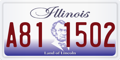 IL license plate A811502
