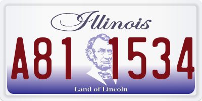 IL license plate A811534