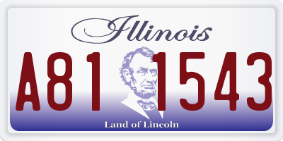 IL license plate A811543