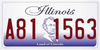 IL license plate A811563