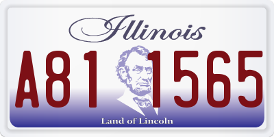 IL license plate A811565