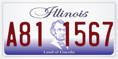 IL license plate A811567