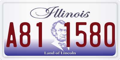 IL license plate A811580