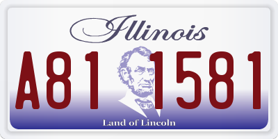 IL license plate A811581
