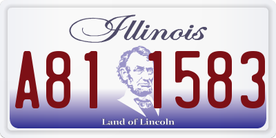 IL license plate A811583