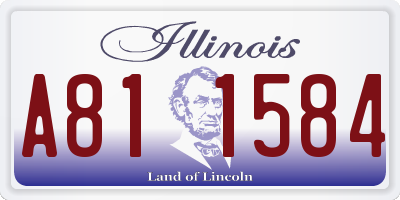 IL license plate A811584