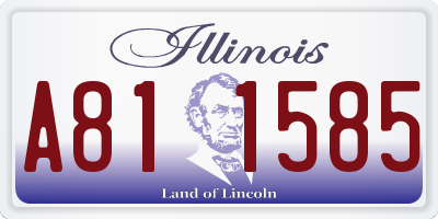 IL license plate A811585