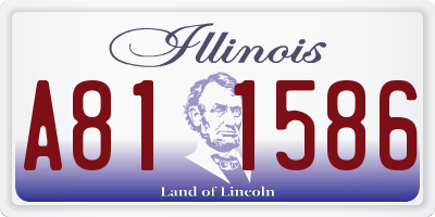 IL license plate A811586